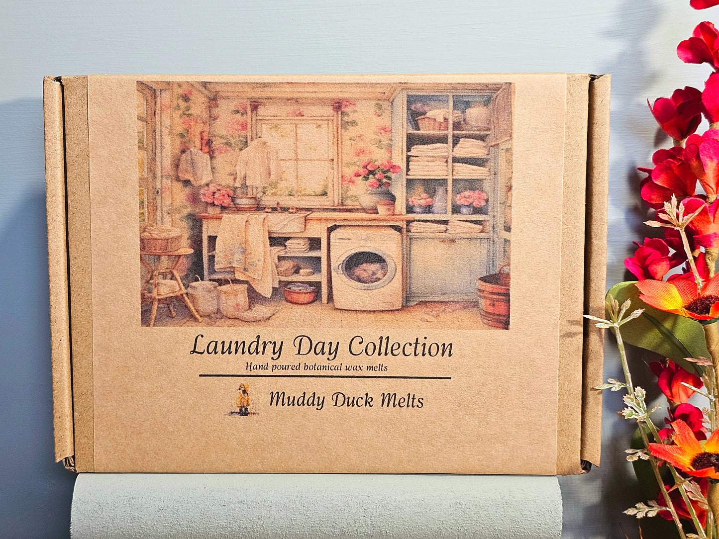 Laundry Day collection of 20 botanical heart wax melts in gift box