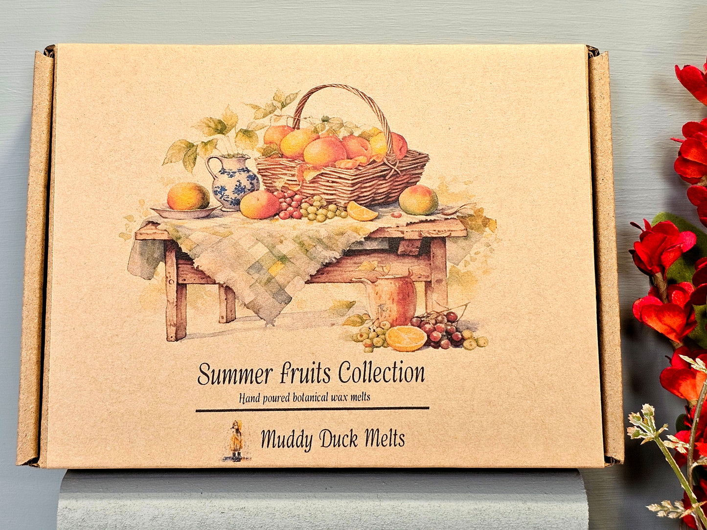 Summer fruits Collection of 20 heart wax melts in gift box